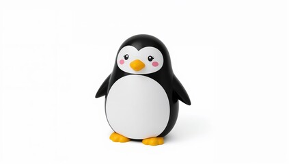 Obraz premium Cheerful penguinshaped animal nebulizer machine for kids with cute design and childfriendly features on white background