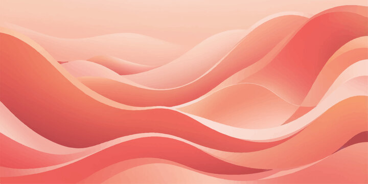 An abstract red background featuring flowing pink silk waves and smooth satin textures creates a soft rose cloth design with elegant curves and a light swirl pattern for a decorative backdrop
