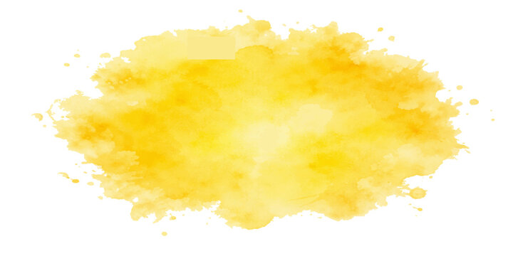 Vintage yellow and orange abstract watercolor background vector illustration with artistic paint splashes and grunge paper texture pattern resembling a colorful nature sky with ink clouds