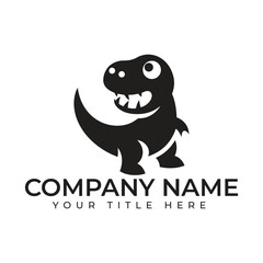 Minimalist Black T-Rex Dinosaur Vector Logo Design © TRTASFIQ