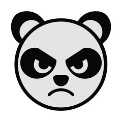 Fototapeta premium Creative mascot angry panda head logo