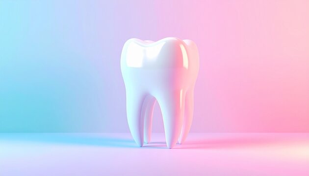 3D rendering of human molar tooth