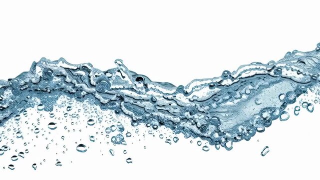 Water splash wave bubble motion abstract liquid energy with purity focus and detail