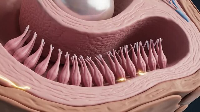 Anatomical illustration showcasing human taste buds and mouth cavity with details