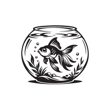 gold fish in a jar