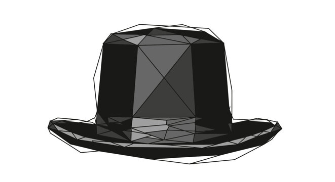 Black fedora hat for men fashion.