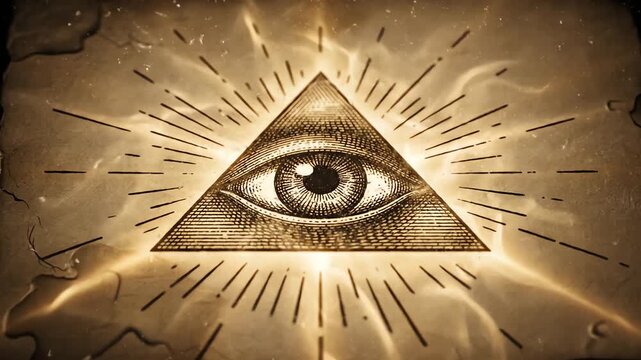 All seeing eye of providence symbol.