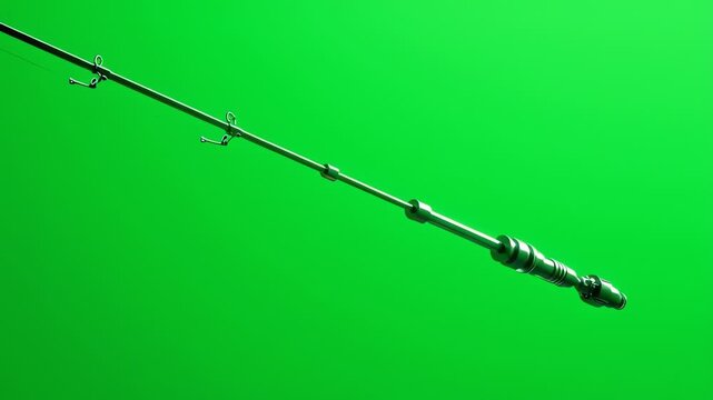 Fishing Rod on Green Screen
