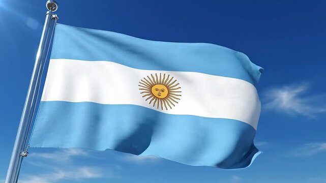 Argentina Flag Waving High 5.