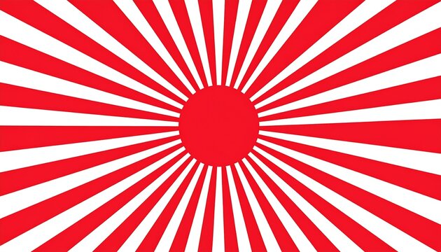 Red and white radiating sunburst pattern