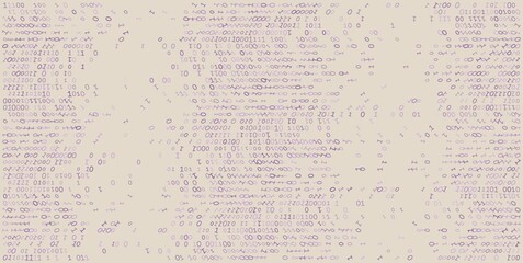 Fototapeta premium Fragmented Logic - A Decentralized Array of Binary Code and Digital Symbol Distribution
