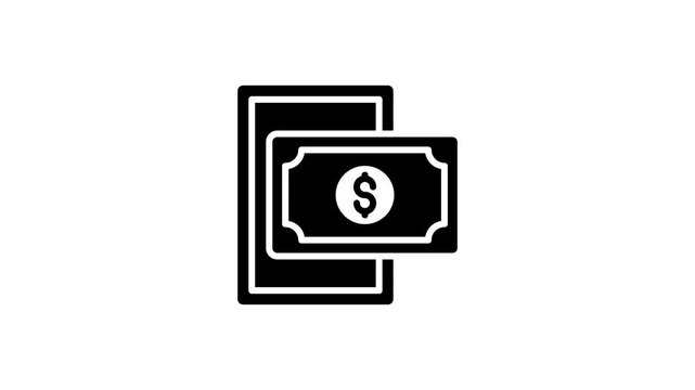 Animation online payment icon 4k motion graphic