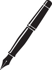Fototapeta premium Elegant fountain pen nib silhouette for writing and signature design