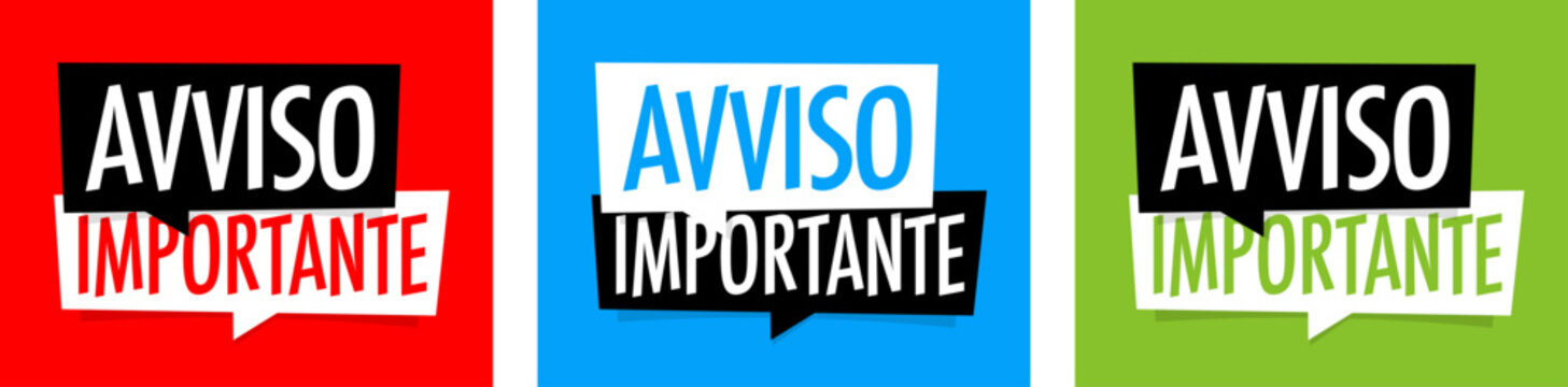Avviso importante