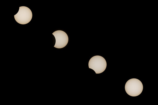 Sequence of partial solar eclipse