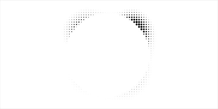Abstract Halftone Circle Dots Background Minimal Monochrome Design