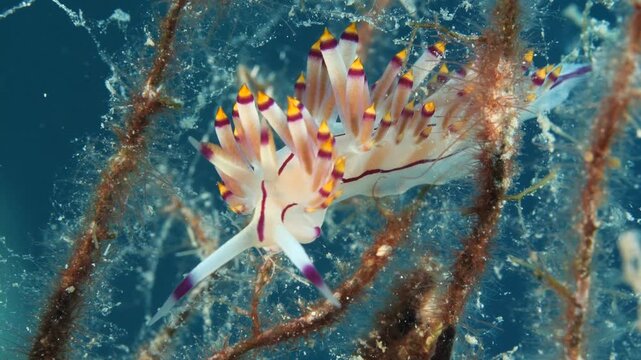 nudibranch flabellina nudi branch nudybranch  underwater slug ocean scenery