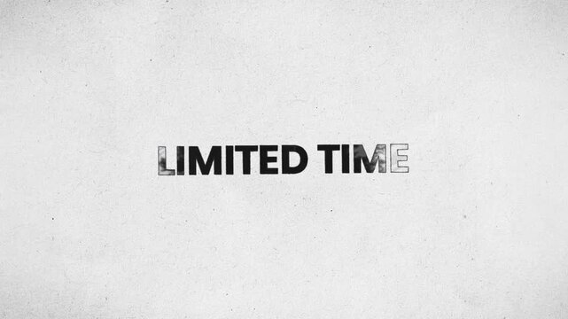 Limited Time Pencil Scribble Text Animation 4K Urgent Sale Promotion and Ecommerce Marketing Campaign