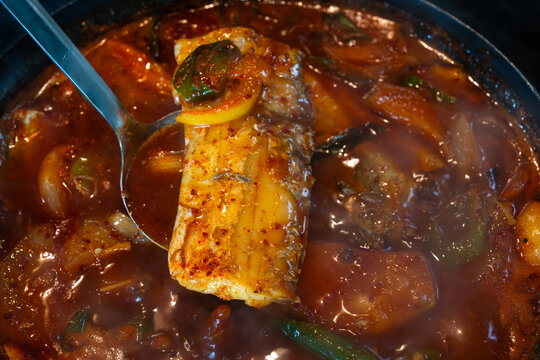 Korean spicy braised cutlassfish