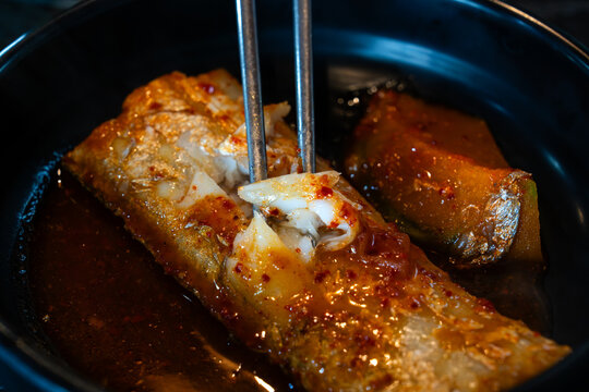 Korean spicy braised cutlassfish