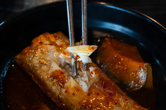 Korean spicy braised cutlassfish