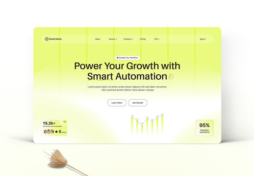 SaaS Landing Page UI Layout