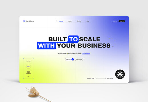 SaaS Landing Page UI Template Layout