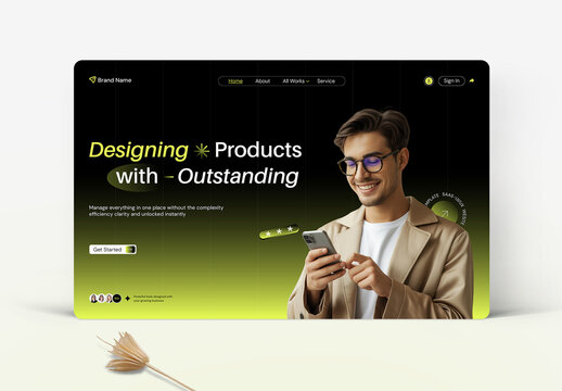 Modern SaaS Landing Page UI Layout