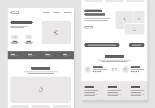 Architecture Website Wireframe Landing Page UI Design Template