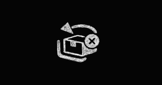 Sketch return rejected icon animation - smooth progressive reveal