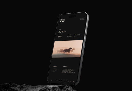 Realistic Smartphone Screen Mockup