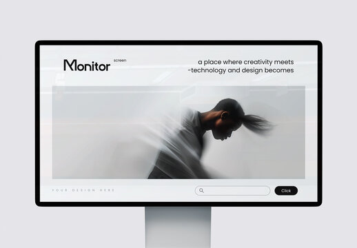 Computer Monitor Display Mockup