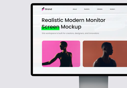 Computer Monitor Mockup