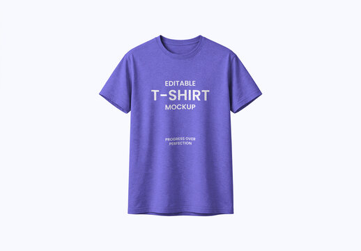 Customisable mock up of a tshirt