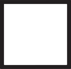 Obraz premium Vector black frame, empty white square border