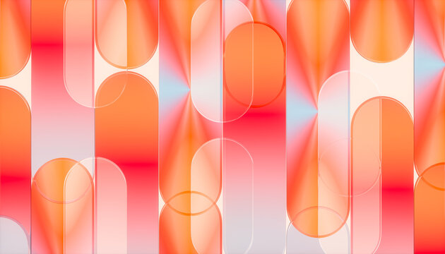 Abstract futuristic technology background with glass gradient shapes.