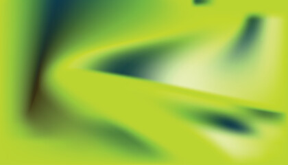 Obraz premium Abstract green mesh gradient background with vibrant neon lime yellow and deep teal tones