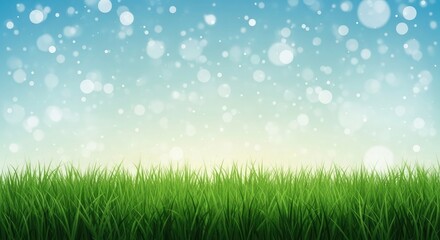 Fototapeta premium Celebrating world environment day with a serene green landscape and rain