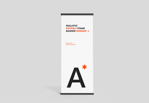 Realistic Stand Banner Mockup