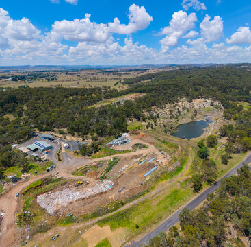 Aerial view of Glen Innes Landfill in Northern New South Wales