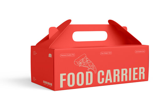 Takeaway Food Carrier Packaging Mockup