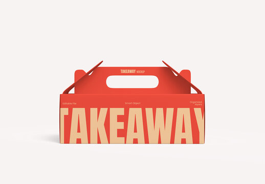 Horizontal Takeaway Food Packaging Mockup