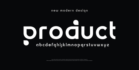 Modern abstract minimal logo alphabet font. Typography abstract minimalist sans serif typeface technology, electronic, music, creative logos fonts. vector illustration  © Twinkle 