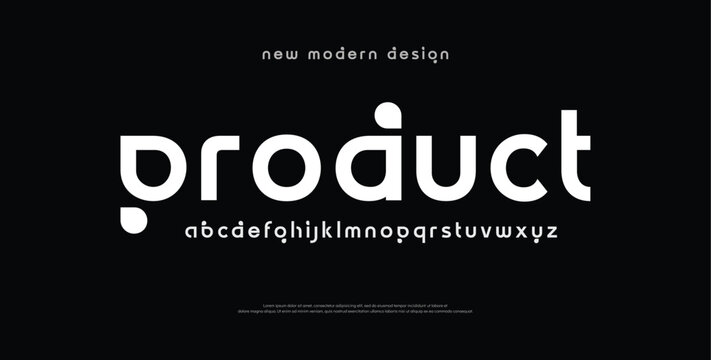Modern abstract minimal logo alphabet font. Typography abstract minimalist sans serif typeface technology, electronic, music, creative logos fonts. vector illustration
