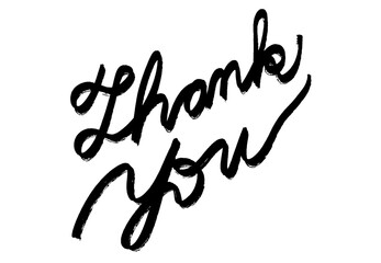 Fototapeta premium Thank You」おしゃれな手書き筆文字ロゴ、ベクターEPS、モダンカリグラフィー、感謝のメッセージ、結婚式・ギフト用デザイン、加工自由・色変更可。