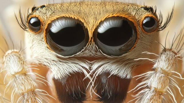 Jumping Spider Face Macro Close-up