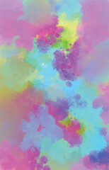 Fototapeta premium Abstract bright colorful watercolor hand painted spot. Artistic creative background