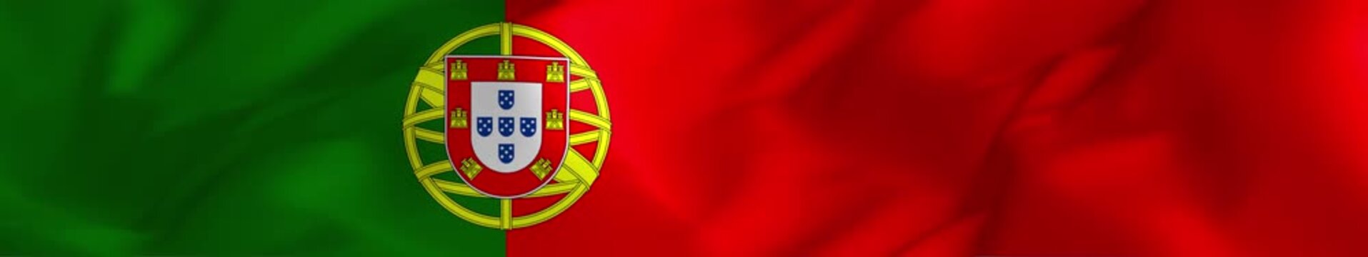 Official Portugal Flag Widescreen Digital Background Loop