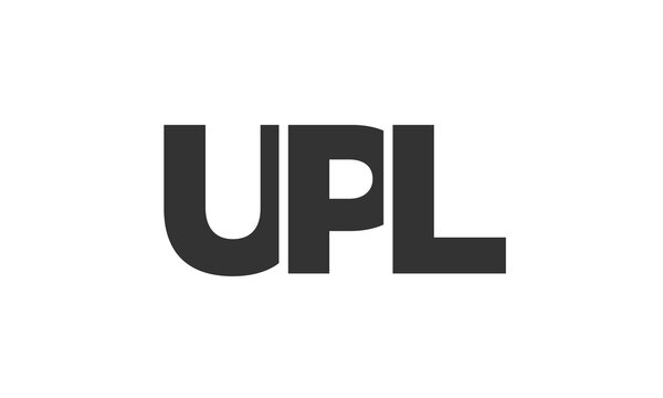 UPL logo design template with strong and modern bold text. Initial based vector logotype featuring simple and minimal typography. Trendy company identity.