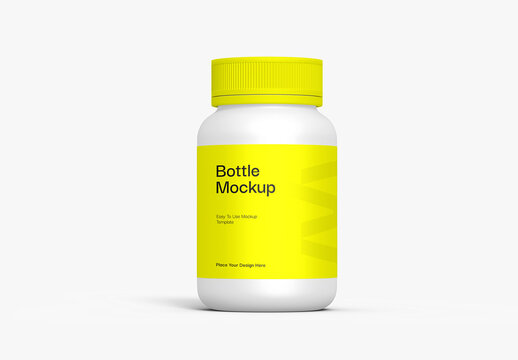 Editable Pill Bottle Label Mockup